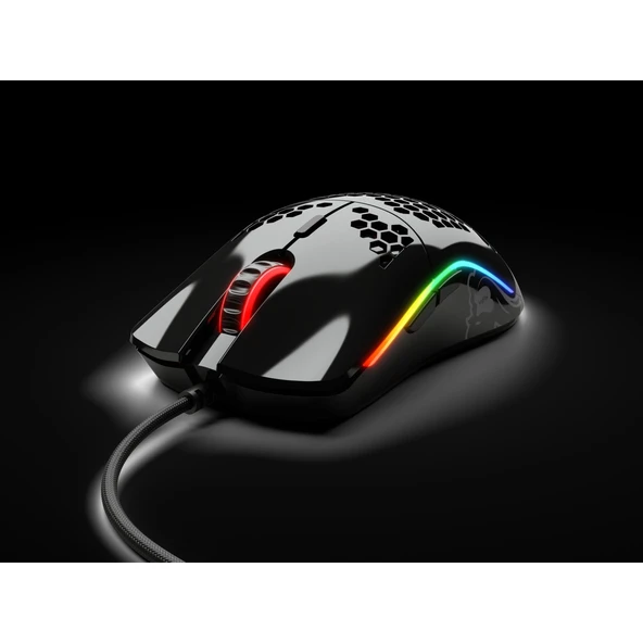 Model O- Kablolu Parlak Siyah Orta/Küçük El RGB Oyuncu Mouse GOM-GBLACK