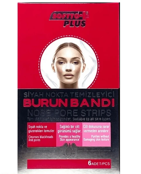 Softto Plus Siyah Nokta Temizleyici Burun Bant 6 Lı