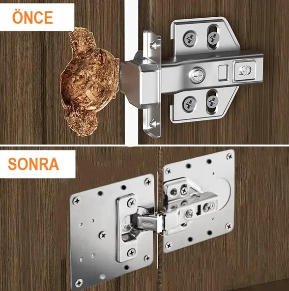 Zhltools Paslanmaz Çelik Menteşe Onarım Plakası - 2
