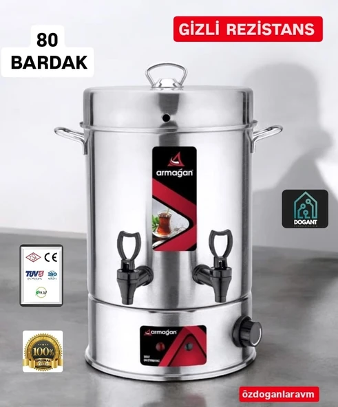 80 Bardak  Çay Makinesi Gizli Rezistans