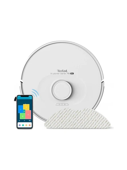 Tefal RG8577 X-Plorer Serie 75 S Mop Özellikli Beyaz Akıllı Robot Süpürge - 2