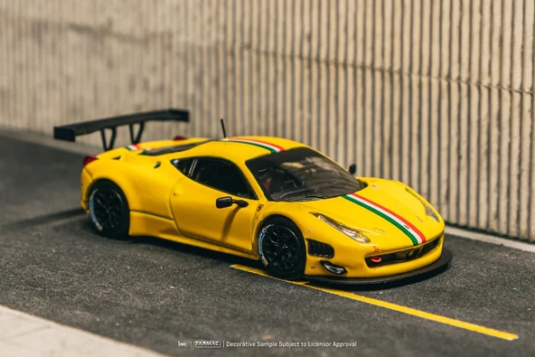 Tarmac Works 1/64 Ferrari 458 Italia GT3 Yellow - ROAD 64 - 4