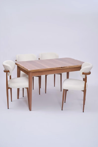 Yakamoz Polo MDF Lak Panel Mutfak Masa Sandalye Takımı 80x130 - 1