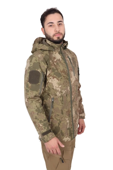 TSK kamuflajlı Tactical Softshell Mont - 4