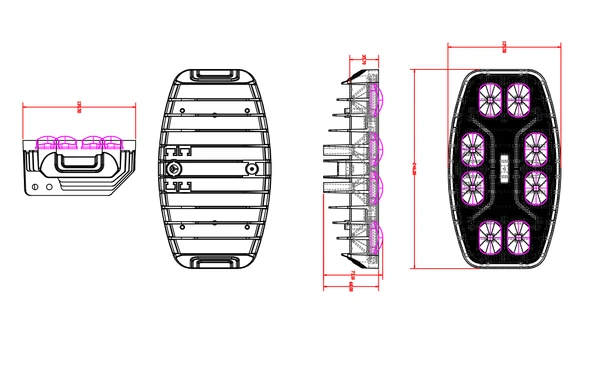 Off-Road Sis Lambası 24.6x14x8.8cm Beyaz-Sarı Gündüz Ledli 12-36v (Adet Olarak) - 2