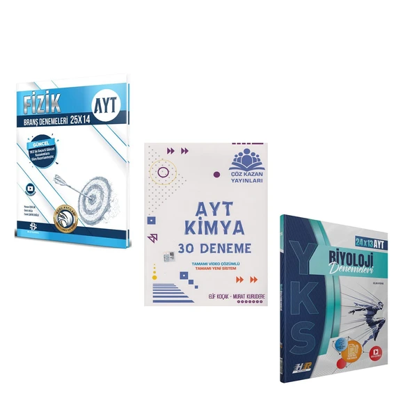 Bilgi Sarmal AYT Fizik Çöz Kazan AYT Kimya ve Hız Renk Biyoloji Deneme Seti 3 Kitap