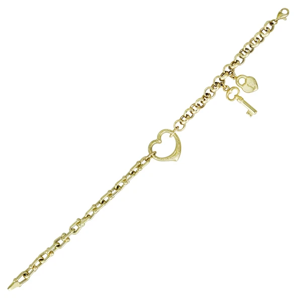 Altın Kalp Bileklik T074484