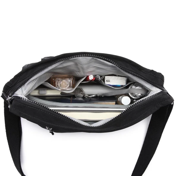 Krinkıl Kumaş Kadın Postacı Çantası Smart Bags 3005 - 5
