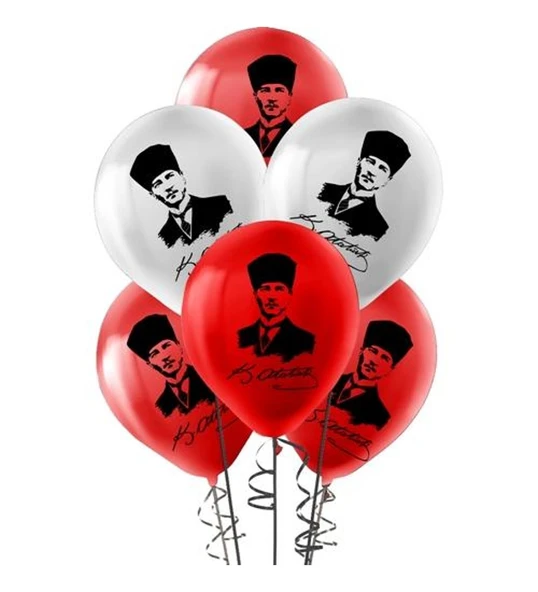 Pastel Balon Baskılı 100lü - Atatürk