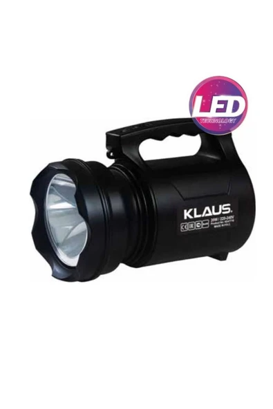 Klaus KE47716 Üstten Tutmalı Ip65 Sertifikalı Şarjlı El Feneri 20w 9600 Mah
