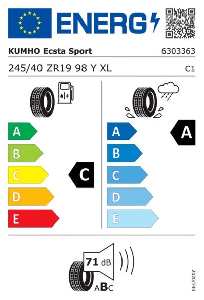 KUMHO 245/40R19 98Y XL PS72 (EV) 2025 ÜRETİM YAZLIK LASTİK - Resim 2