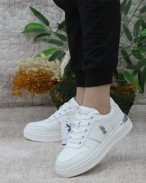 U.s. Polo Assn. Alka 5Fx Kadın Beyaz Sneaker Ayakkabı - 3