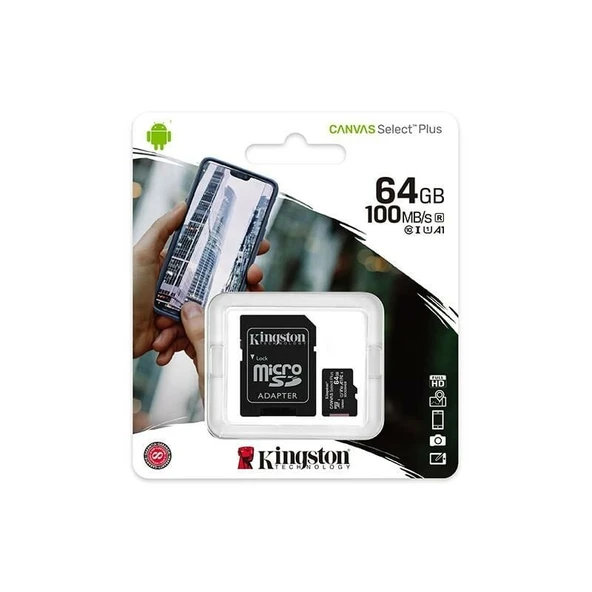 Kingston 64GB Canvas Select Plus Micro SD Kart, SDCS2/64GB - 3