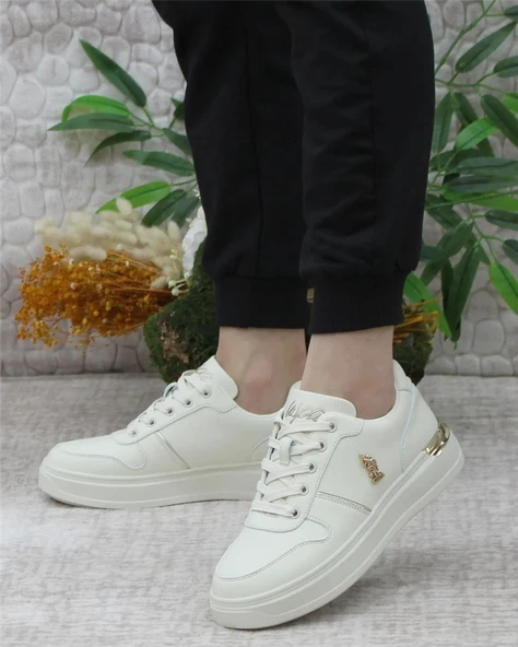 U.s. Polo Assn. Alka 5Fx Kadın Bej Sneaker Ayakkabı - 3