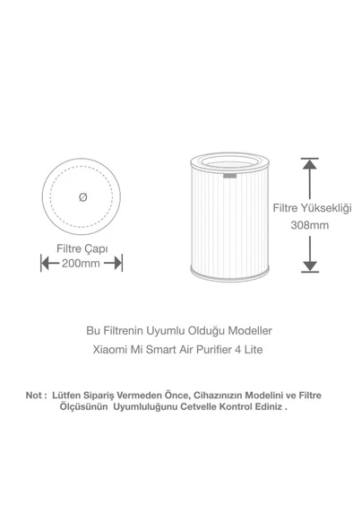 Xiaomi Mi Smart 4 Lite Air Purifier Hepa Filtre - 5