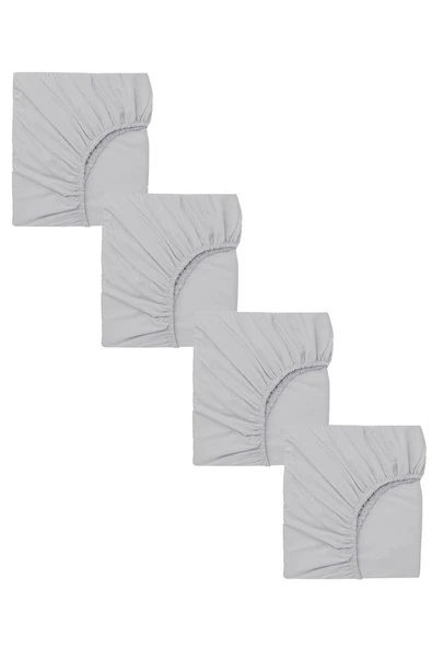 4 Adet 65 x 95 x 10 cm Anne Yanı Lastikli Penye Kumaş Bebek Çarşafı - 4