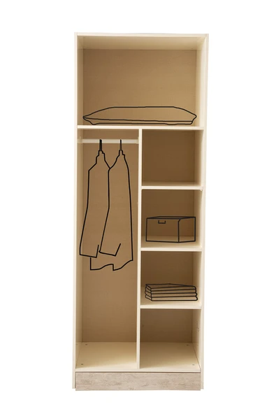 ANTİK MDF 2 KAPILI DOLAP - Resim 3