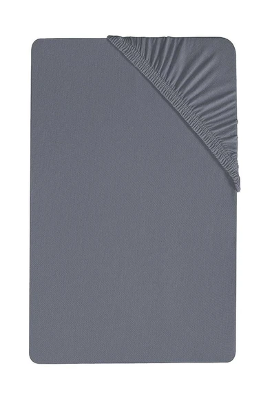 120 x 200 x 30 cm Düz Pamuklu Tek Kişilik Lastikli Fitted Penye Çarşaf - 8