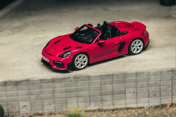 Minichamps X Tarmac Works 1/64 Porsche 718 Spyder RS Ruby Star Neo - COLLAB64 - 4