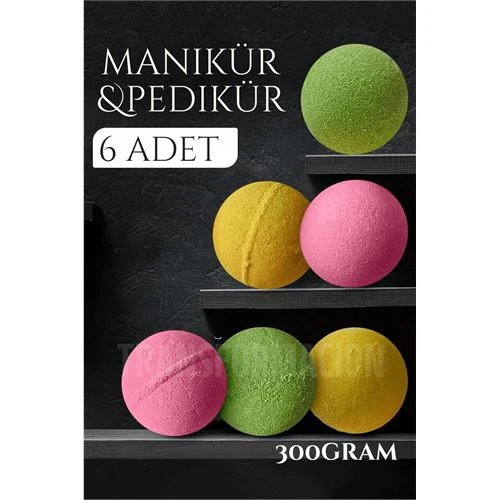 Manikür Pedikür Topu Manikür Bombası 6 adet 300 Gram