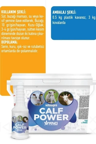 Hs Tarım Vetasupra Calf Power Buzağı-kuzu Ve Oğlak Için Vitamin Katkılı Hayvan Yem Katkısı 3 Kg - 2