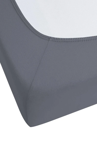 4 Adet Düz Pamuklu Tek Kişilik 120 x 200 x 30 cm Lastikli Penye Çarşaf - 5