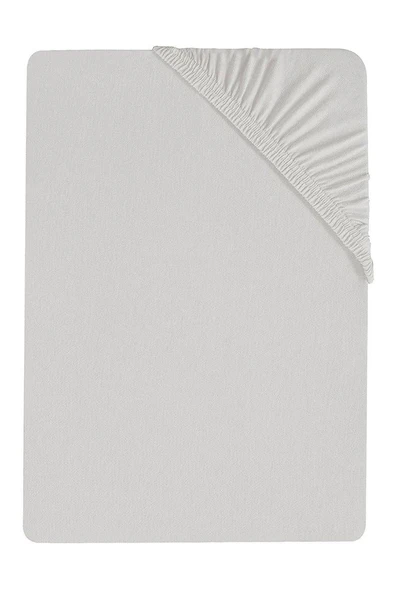 120 x 200 x 30 cm Düz Pamuklu Tek Kişilik Lastikli Fitted Penye Çarşaf - 2