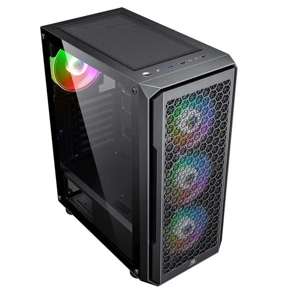 PowerBoost PB-P3385B 650w 80+ Bronze USB 3.0 Mesh Fixed Fanli Gaming Siyah Kasa - 3