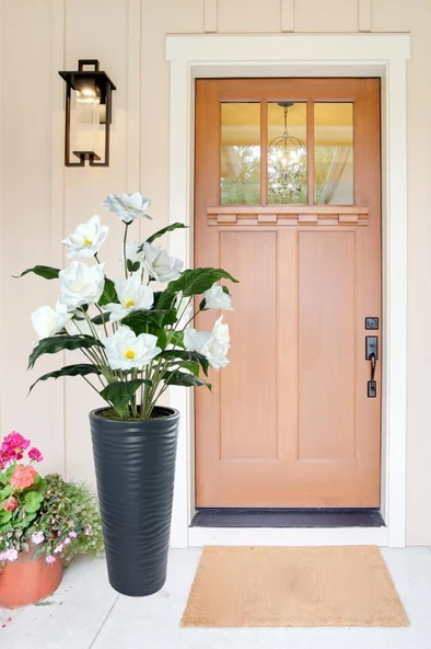 Nettenevime Yapay Çiçek Manolya Antrasit Kumsal Vazoda 125*60cm - Resim 5