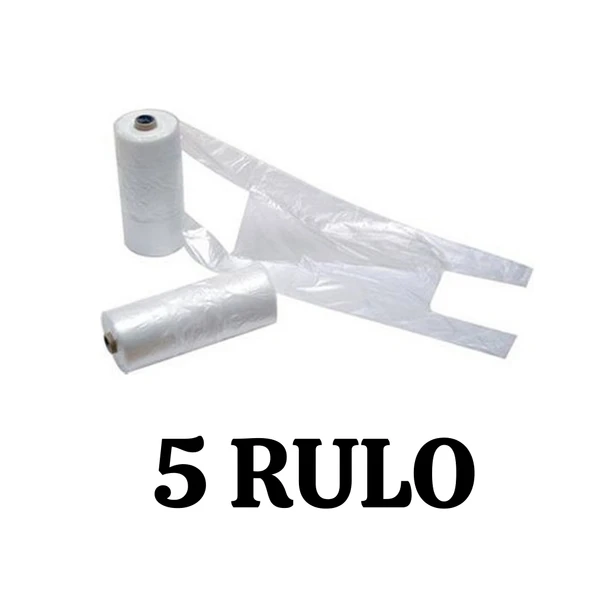 Rulo Atlet Poşet Büyük Boy x5 Rulo Market Manav Poşeti Çöp Poşeti