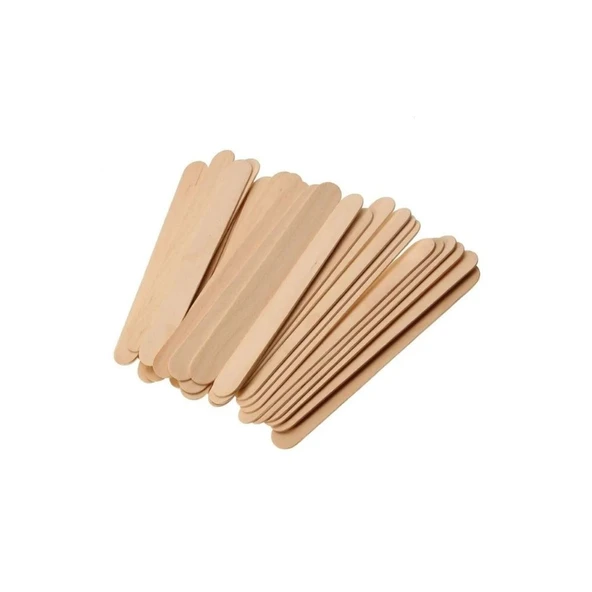 Abeslang 4 Kutu 100'lü Tahta Dil Basacağı Ağda Spatulası Ahşap Çubuk - 5