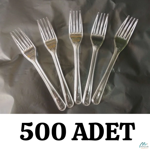 Lüks Plastik Çatal 500'lü Sert Kalın Plastik Çatal Kullan At