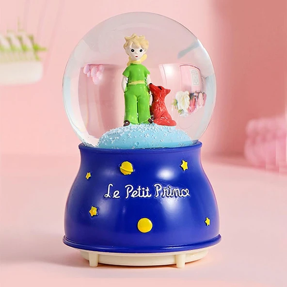 Küçük Boy Küçük Prens Kar Küresi Işıklı 6.5 cm ürün görseli 1
