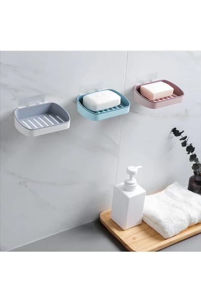 Çift Katmanlı Duş Sabunluk Kendinden Yapışkanlı 1 Adet - 5