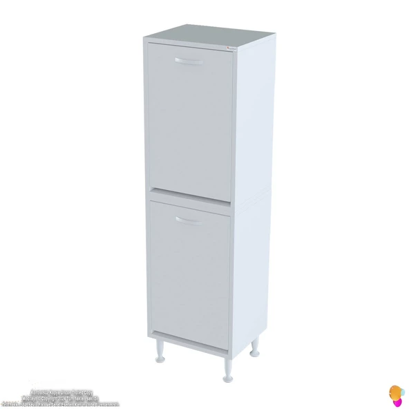 Modilayn İLKİM Modern Çamaşır Ünitesi, 40x138x32,5 cm Gizli 4 Göz Minimalist Akıllı Sepetli Dolap - Resim 6