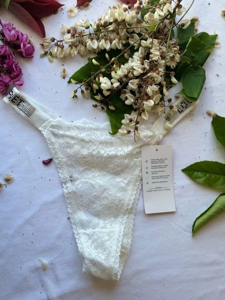 Love socret Beyaz, Dantelli, Dolgulu, Taşlı ,Şık ve Rahat , Kadın İç çamaşırı - 3