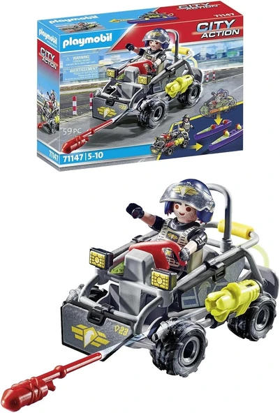 Playmobil City Action 71147 Dönüştürülebilir Sürat Teknesi, 5 Yaş ve Üzeri Çocuklar İçin Oyuncak