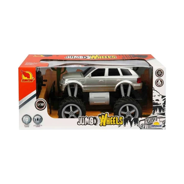 80012 1:18 Uzaktan Kumandalı Jumbo Wheels Usb Şarjlı Araba - 6