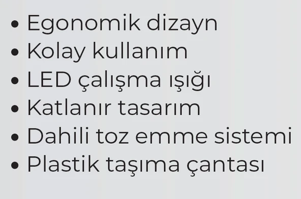 MAX EXTRA MX7285 - Alçıpan Zımparalama Makinesi 750 Watt - Toz Emişli - Led Işıklı - Resim 3