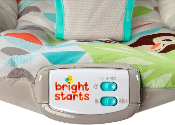 Bright Starts Ana Kucağı Yatıştırıcı Titreşimler Bebek Koltuğu, Çıkarılabilir Oyuncak Barı, 0-6 Ay, 9 kg'a Kadar (Mutlu - 5