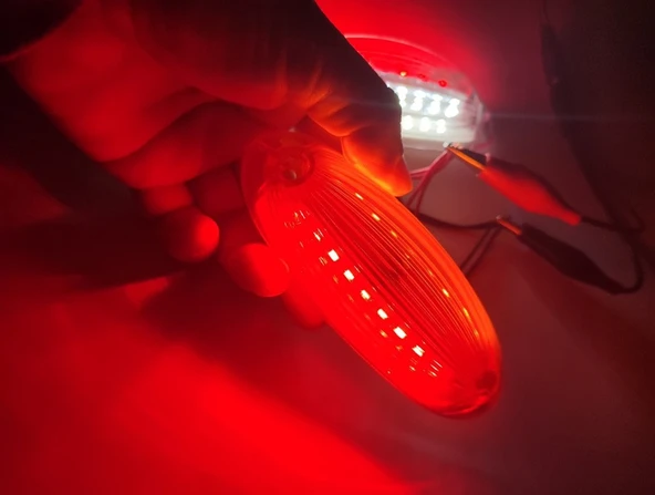 Gabari Led Balık Sırtı Dorse Lambası Sarı-kırmızı 12-24 Volt 1 Adet - Resim 3