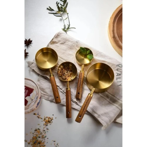 4'lü Ahşap Saplı Ölçü Kaşığı - Resim 5