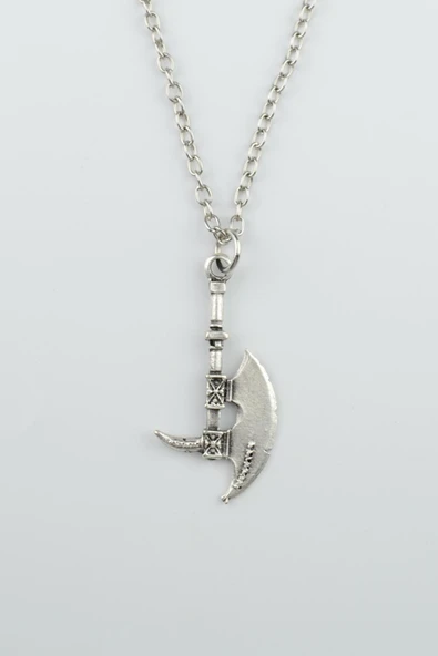 Balta Gümüş Kaplama Düz Zincir Kolye ürün görseli 1