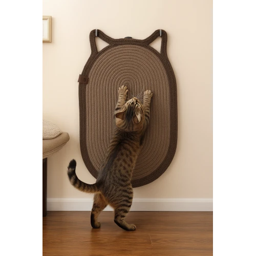 Mikopet Dekoratif Kedi Kulaklı Tırmalama Paspası - Resim 2