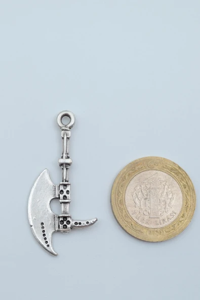 Balta Gümüş Kaplama Düz Zincir Kolye - Resim 4