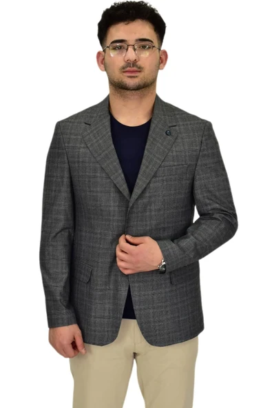 Erkek Ekose Tek Spor Ceket 4 Drop BGL-ST04477 ürün görseli