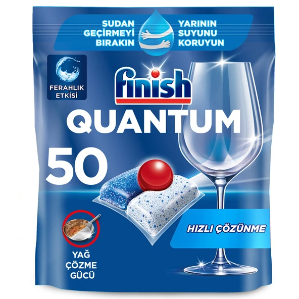 Finish Quantum 50 Kapsül Bulaşık Makinesi Deterjanı Tableti