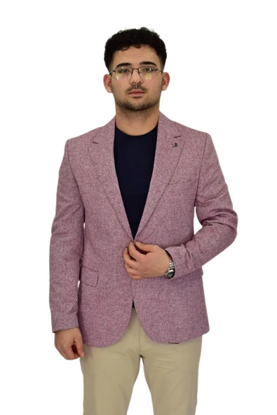 Erkek Bordo Tek Spor Ceket Çift Yırtmaçlı BGL-ST04464 ürün görseli