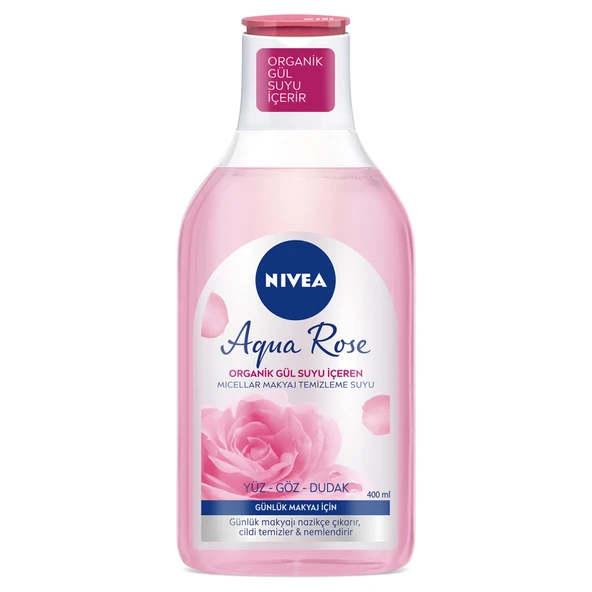 NIVEA Aqua Rose Organik Gül Suyu İçeren Günlük Micellar Makyaj Temizleme Suyu 400 Ml