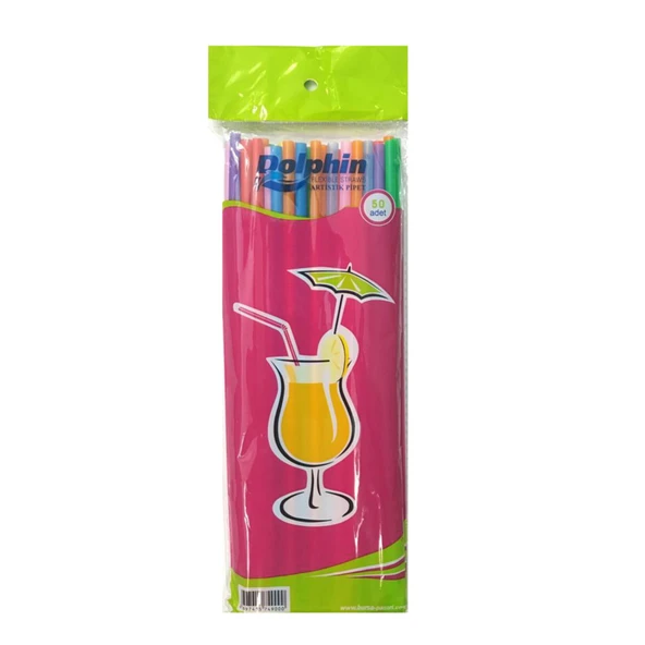 Dolphin Artistik Pipet 50'Li Uzun Koruklu